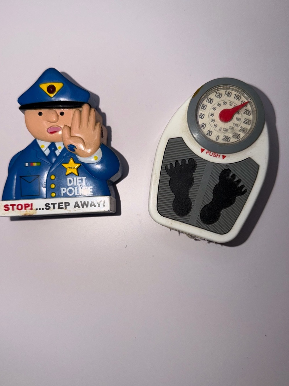 Two vintage talking fridge magnets-  works